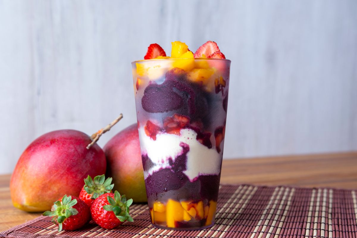 Açaí de salada de frutas