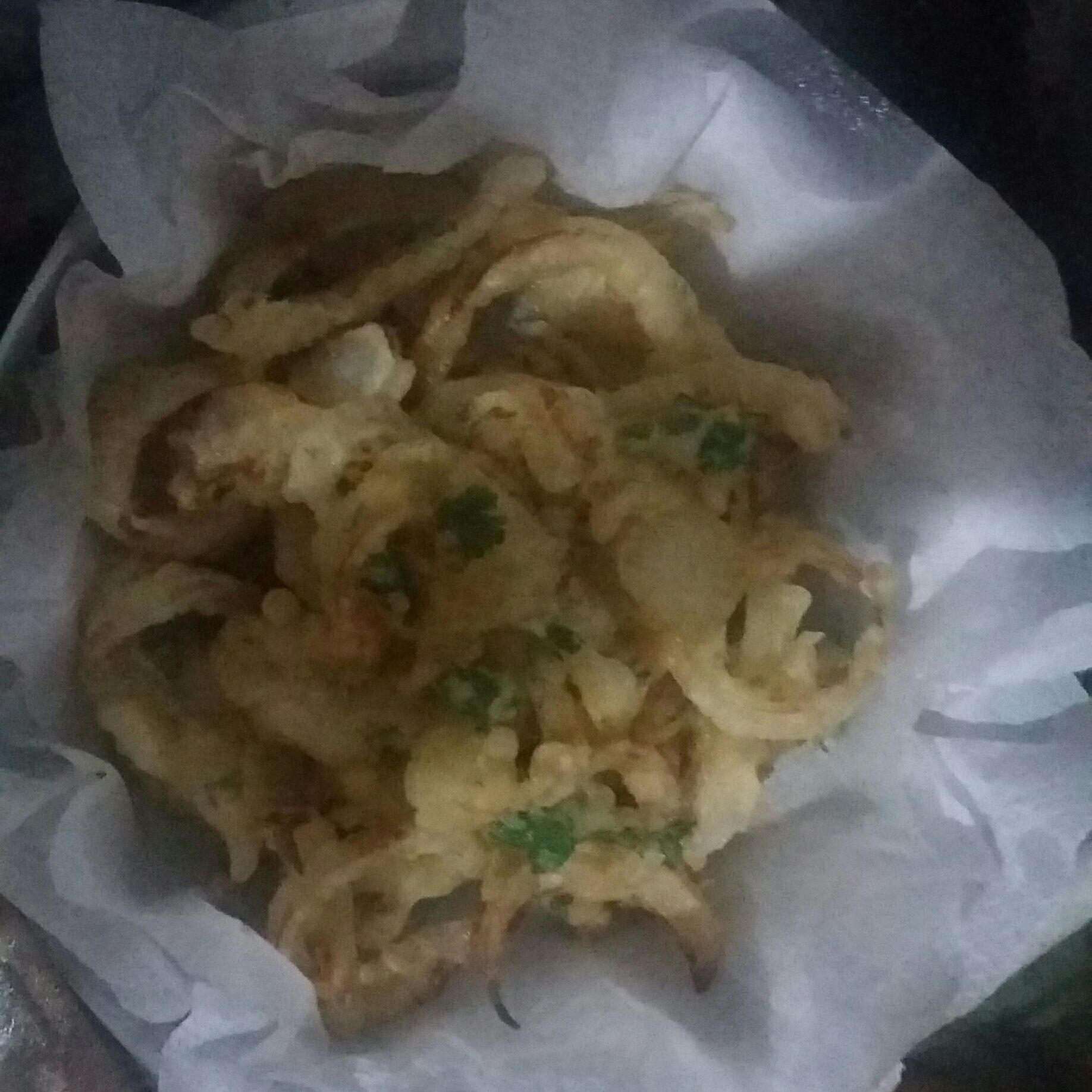 Aneis de cebola (onion rings)