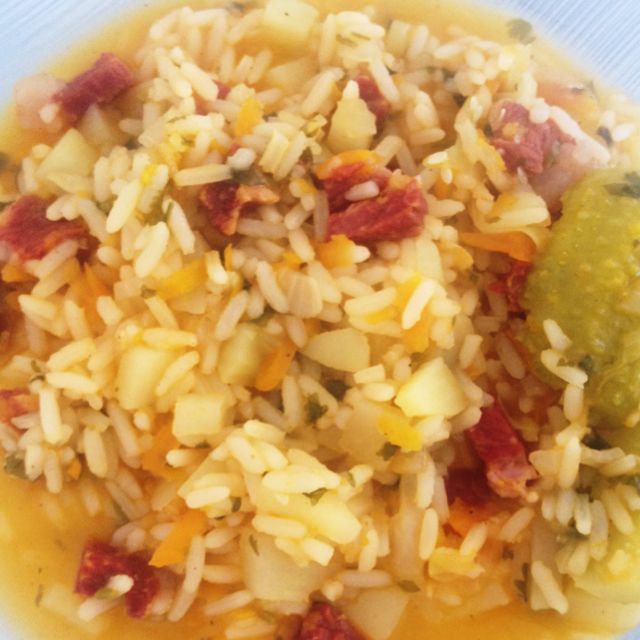 Arroz carreteiro da Rê