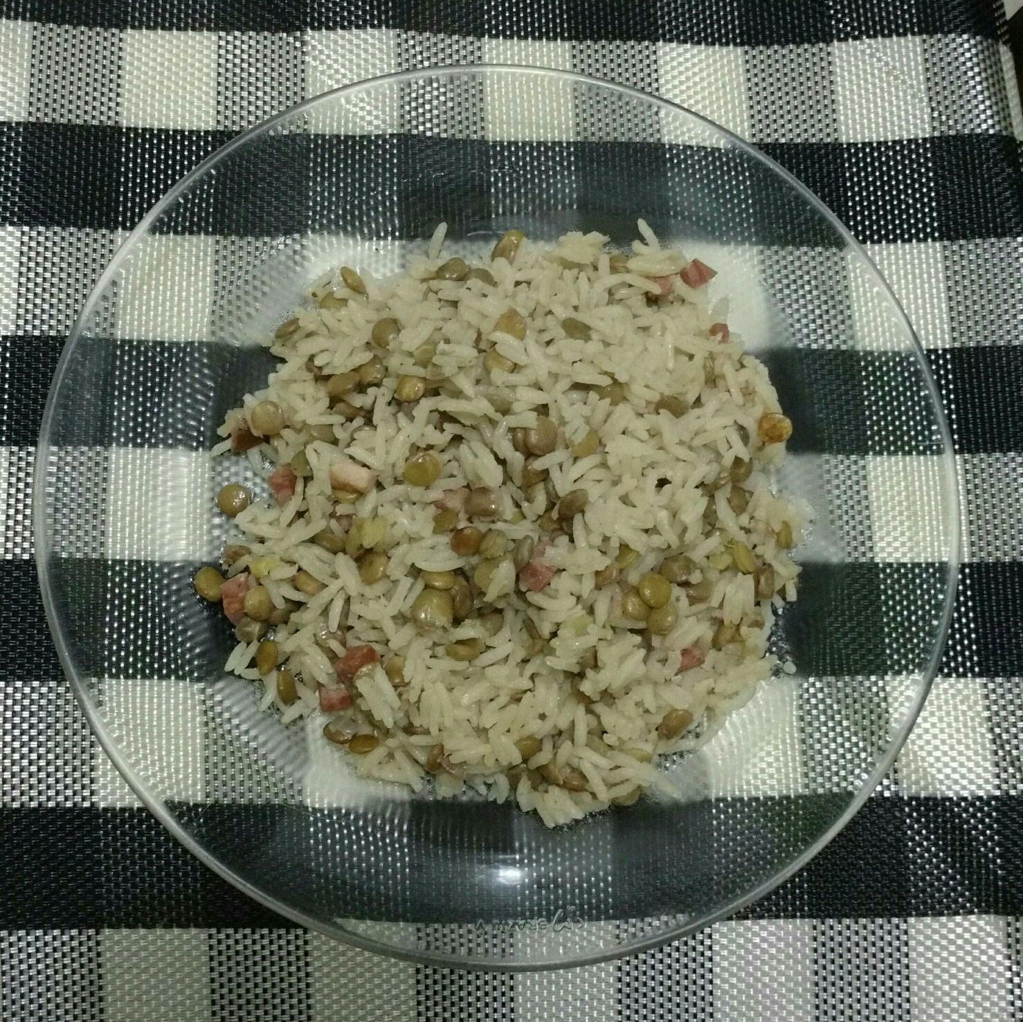 Arroz com lentilhas prático