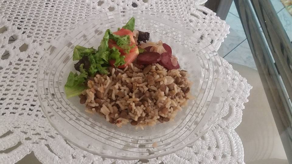 Arroz com lentilhas