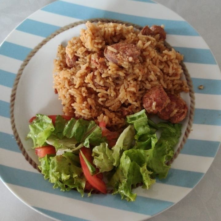 Arroz com linguiça na pressão 3 muinitos