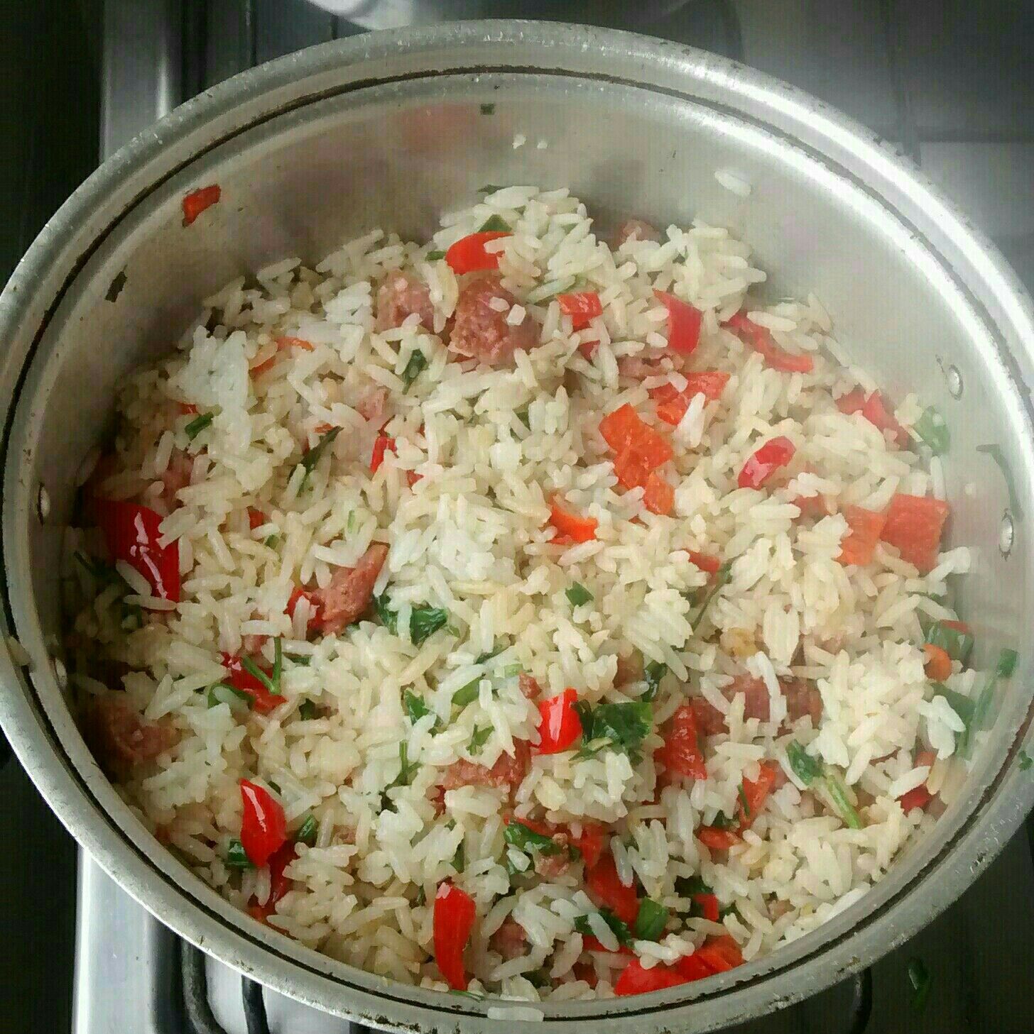 Arroz com pimenta (dedo-de-moça)