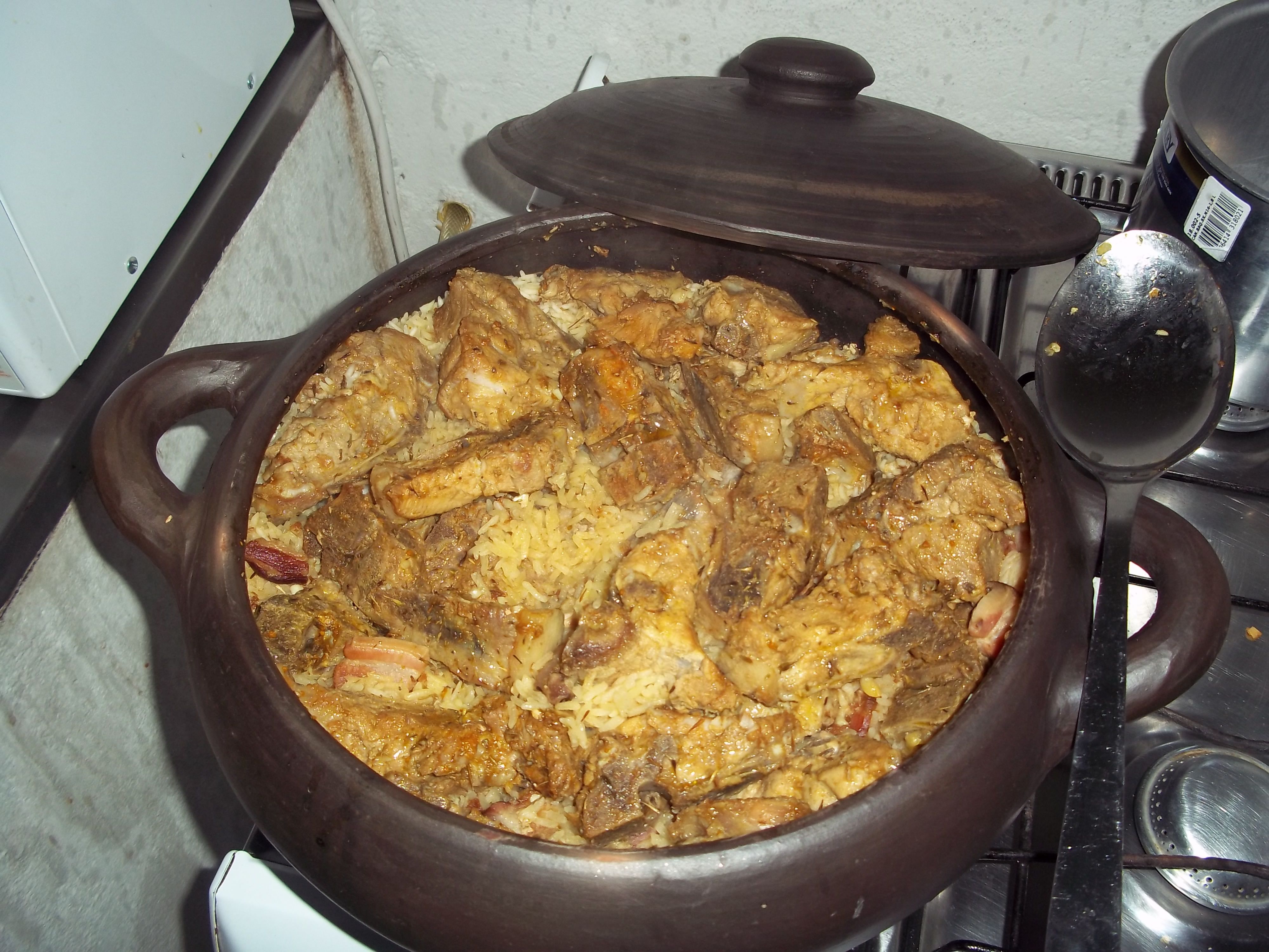 Arroz com suã de porco