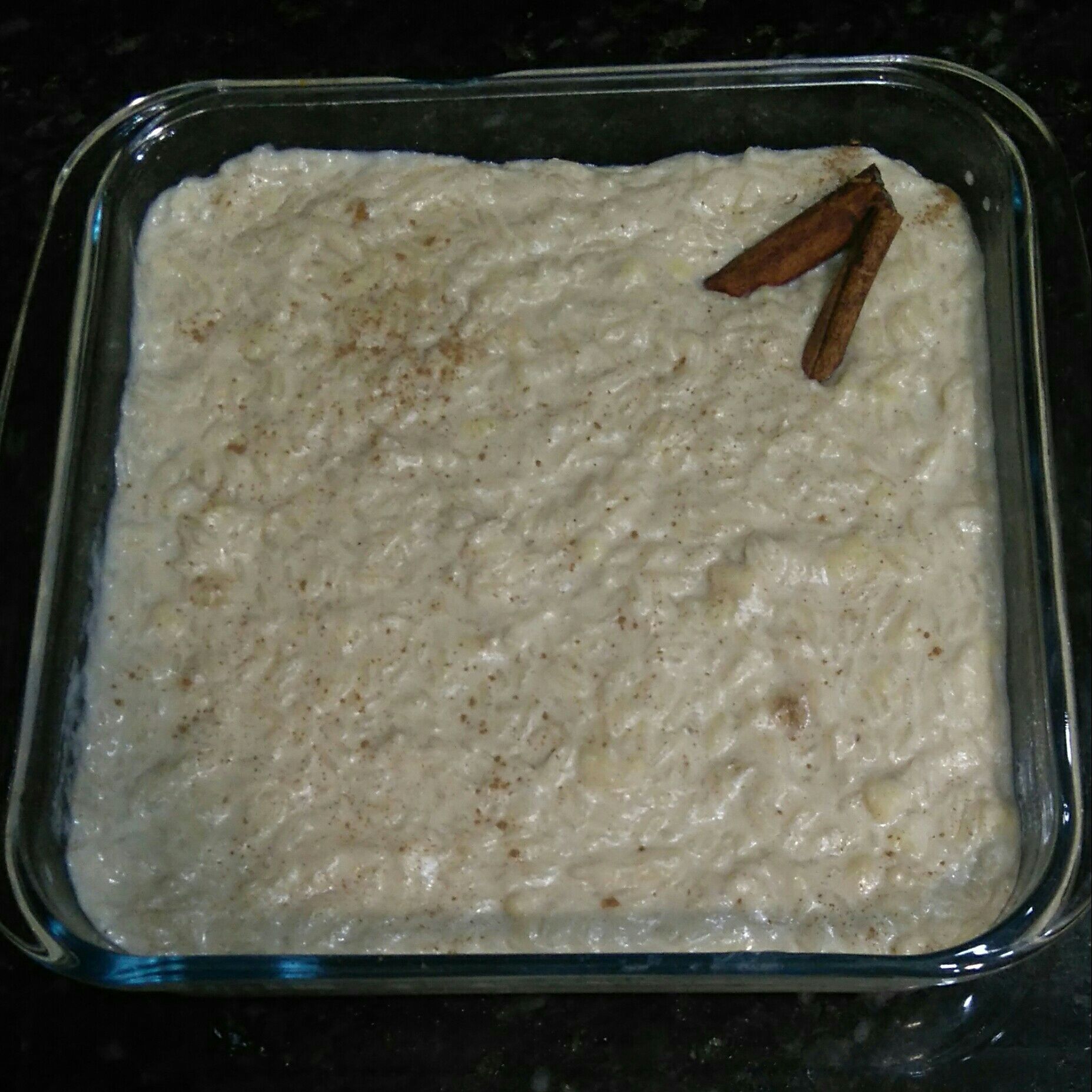 Arroz doce com banana