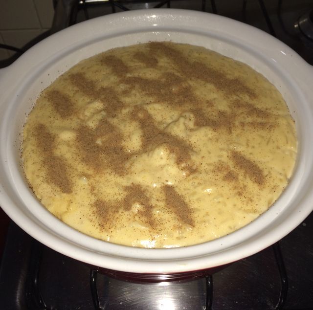 Arroz doce com creme de leite