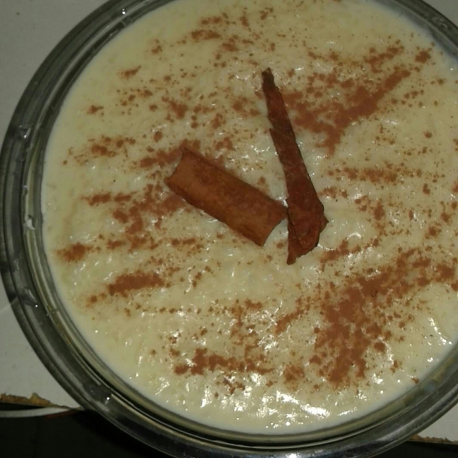 Arroz doce cremoso com leite de coco