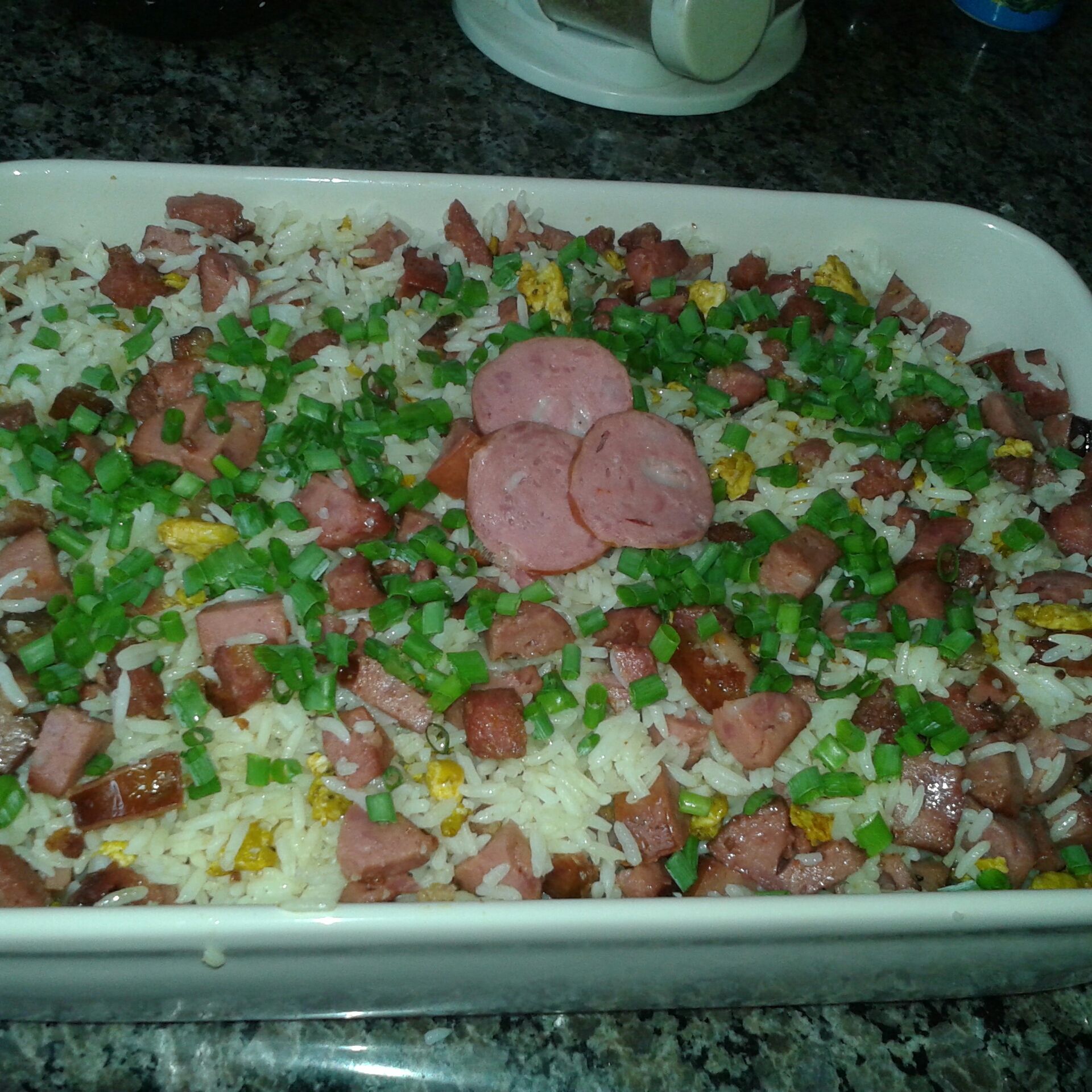 Arroz para acompanhar churrasco