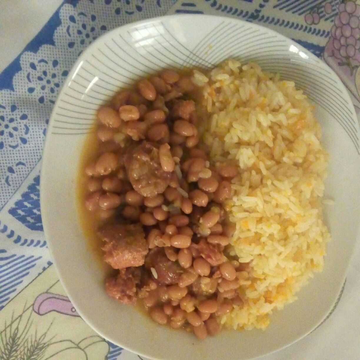 Arroz refogado na panela de pressão