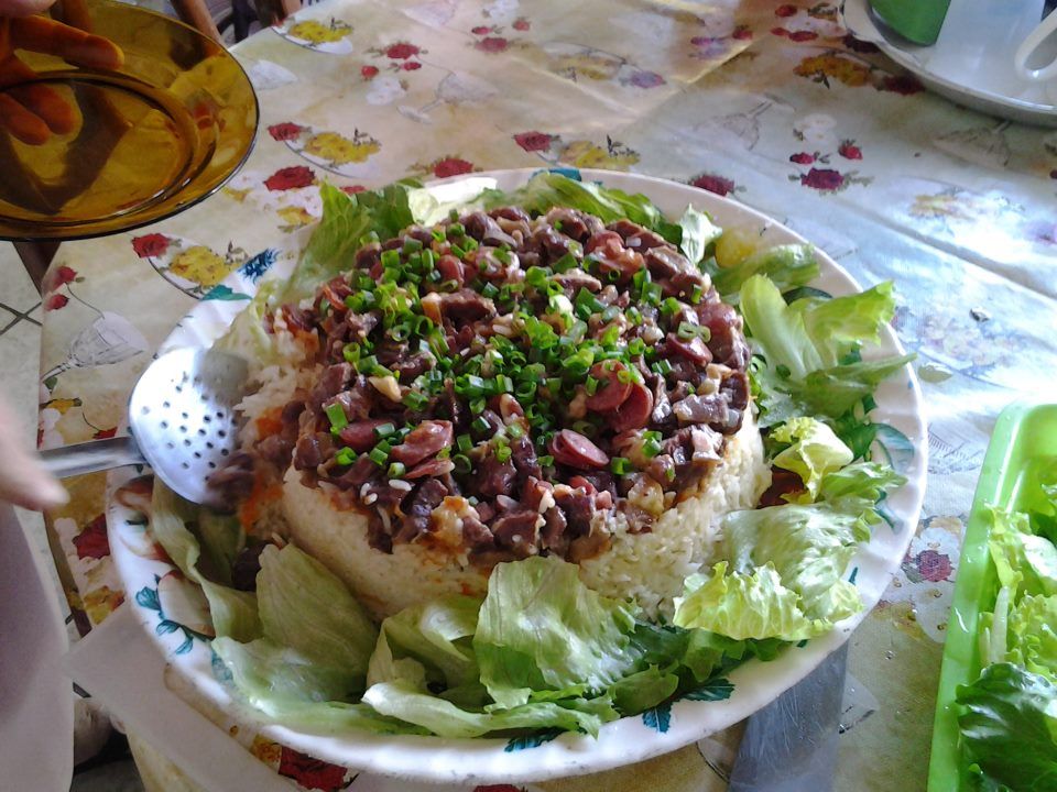 Arroz três camadas