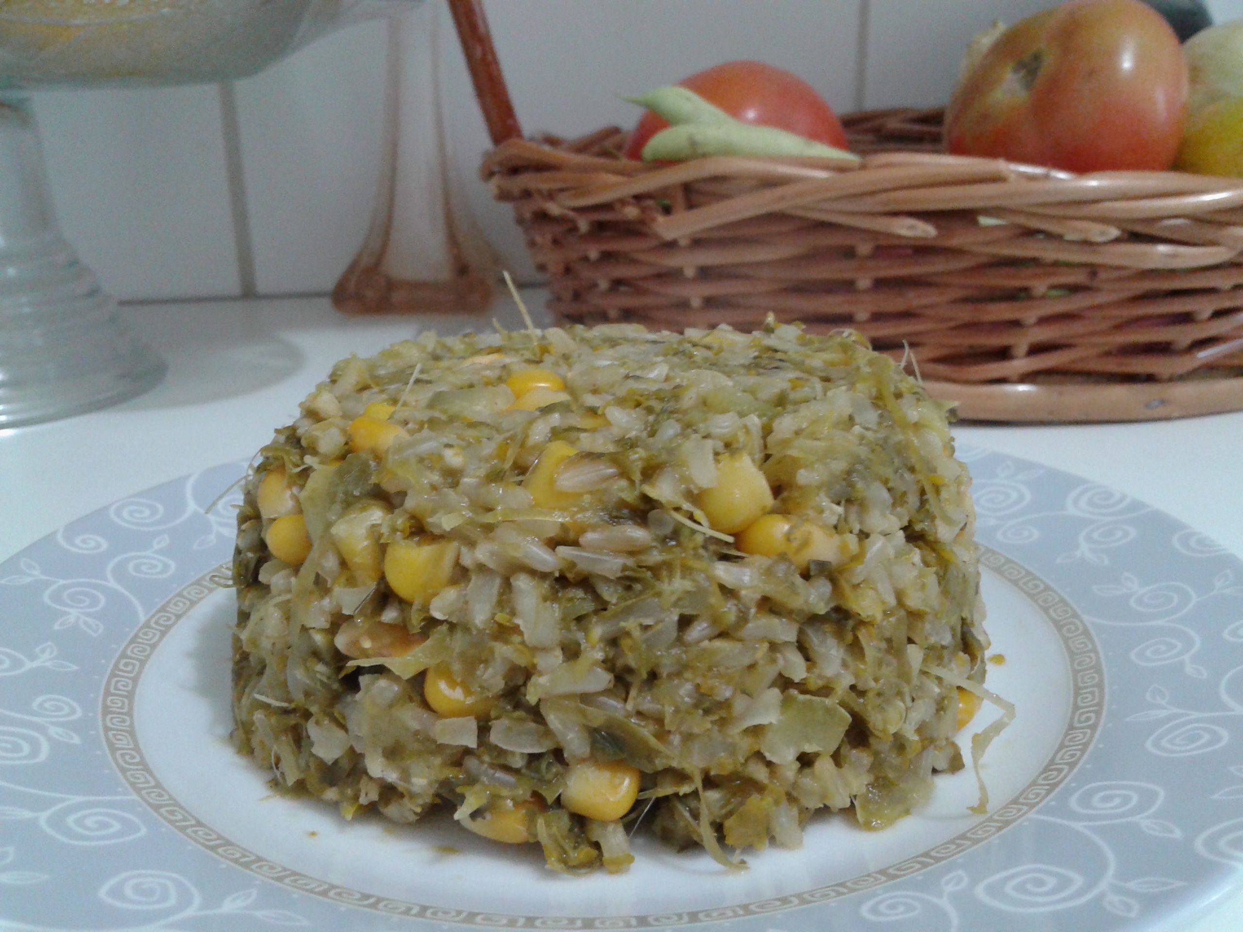 Arroz verde-amarelo