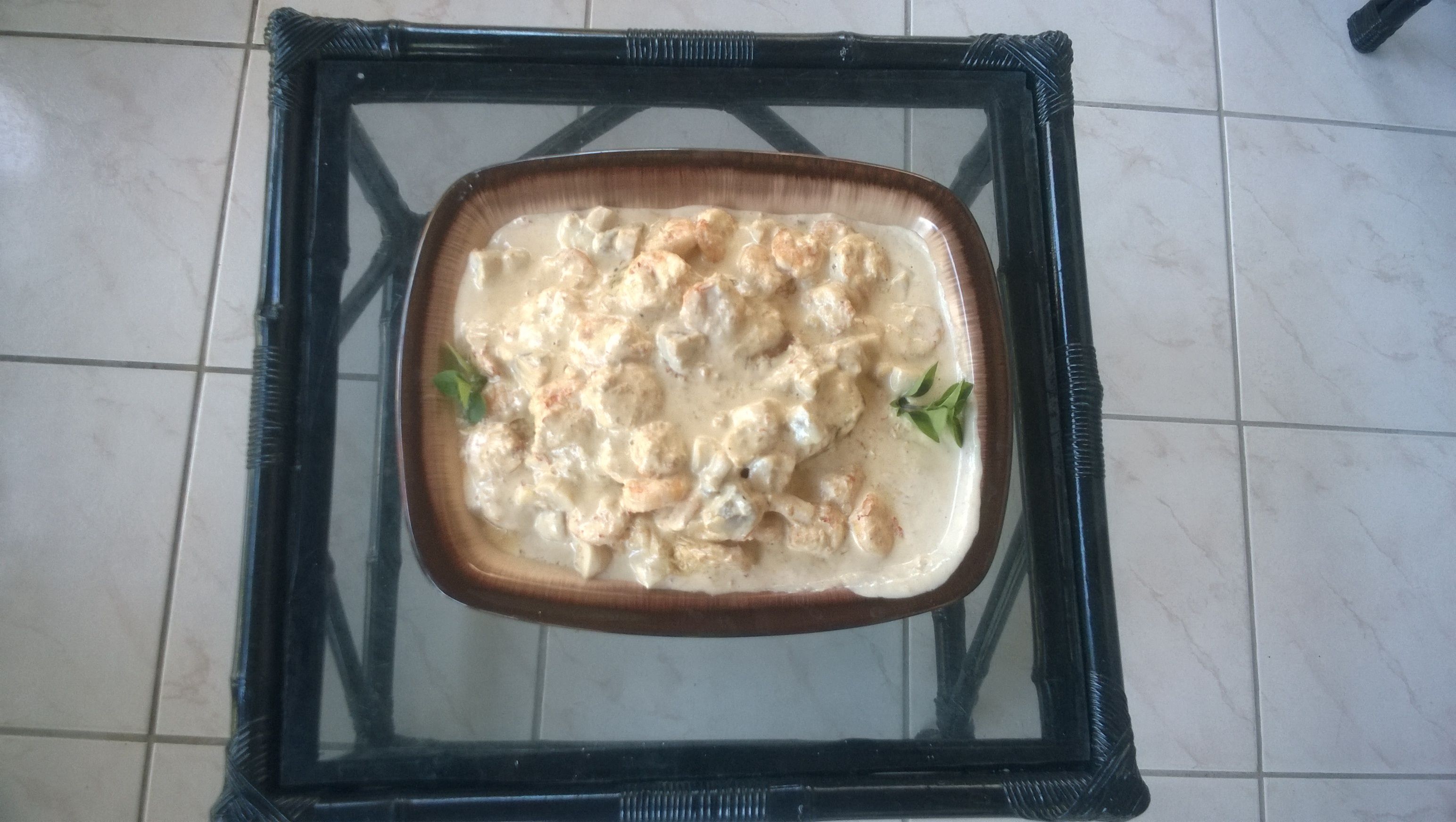 Atum ao molho de camarão com catupiry