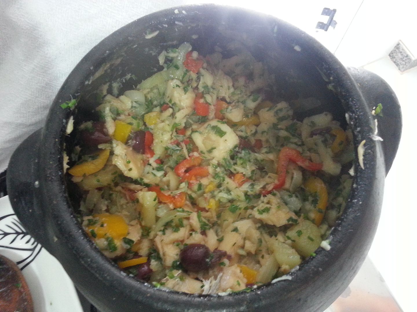 Bacalhau com pimenta biquinho fresca