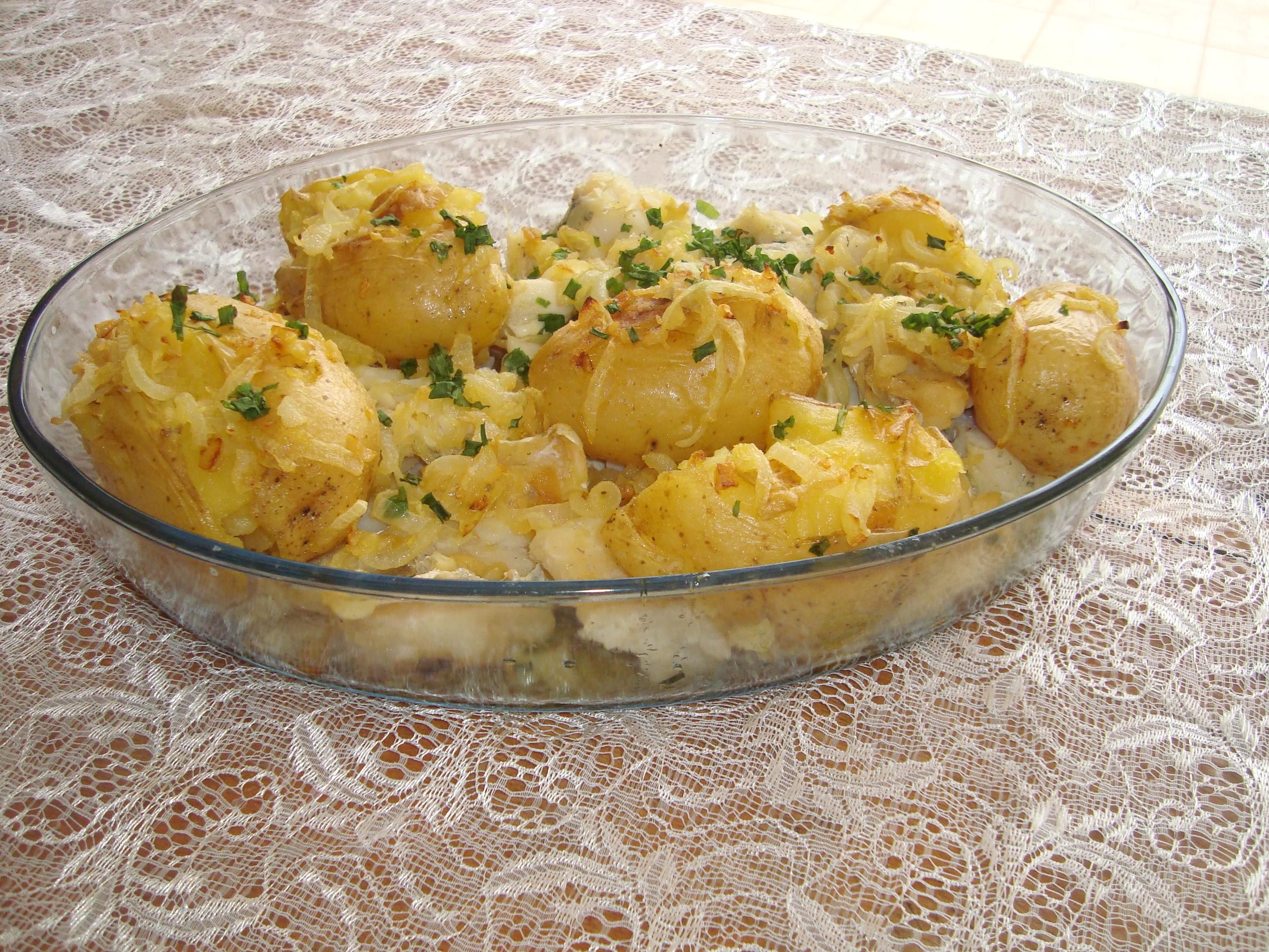 Bacalhau e batatas aos murro de Maria