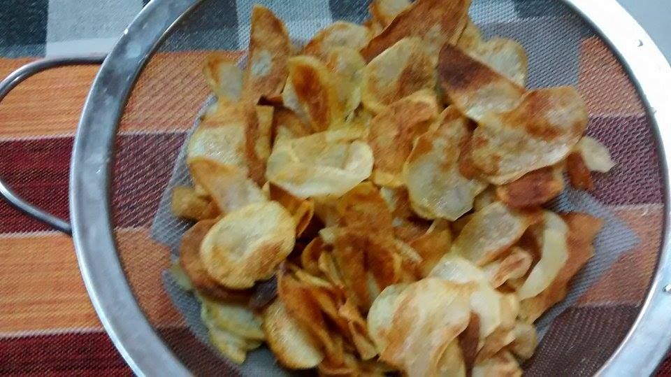 Batata chips crocante e sequinha