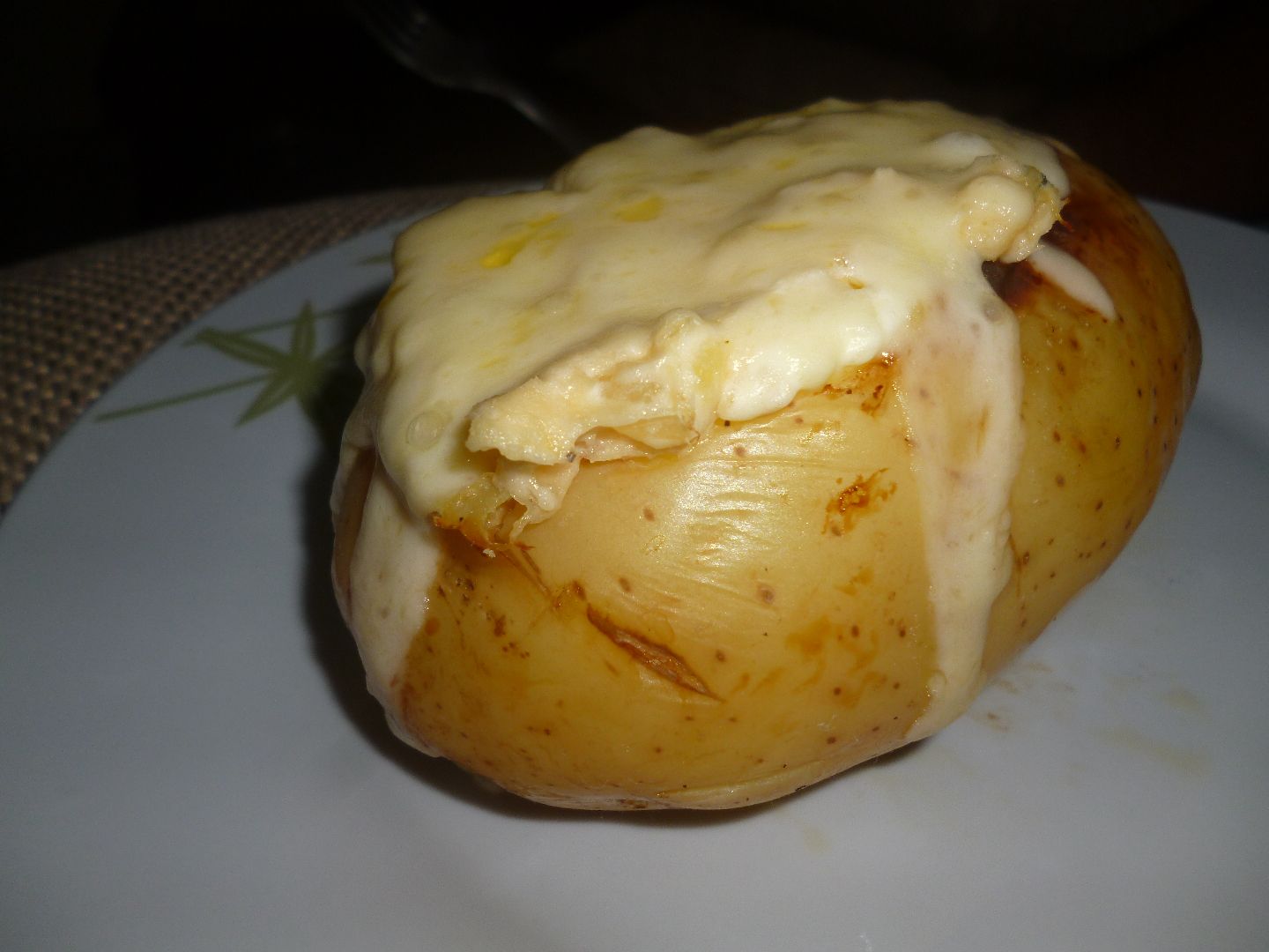 Batata recheada com bacalhau