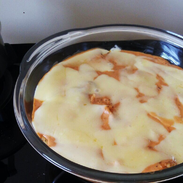 Bife à parmegiana casa comigo