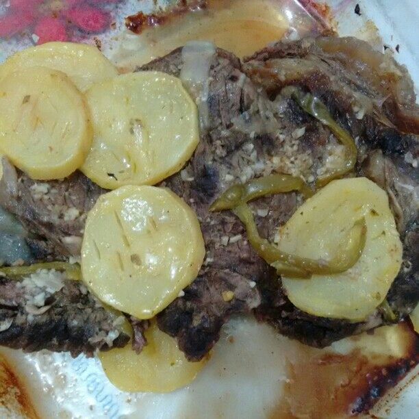 Bife assado no forno