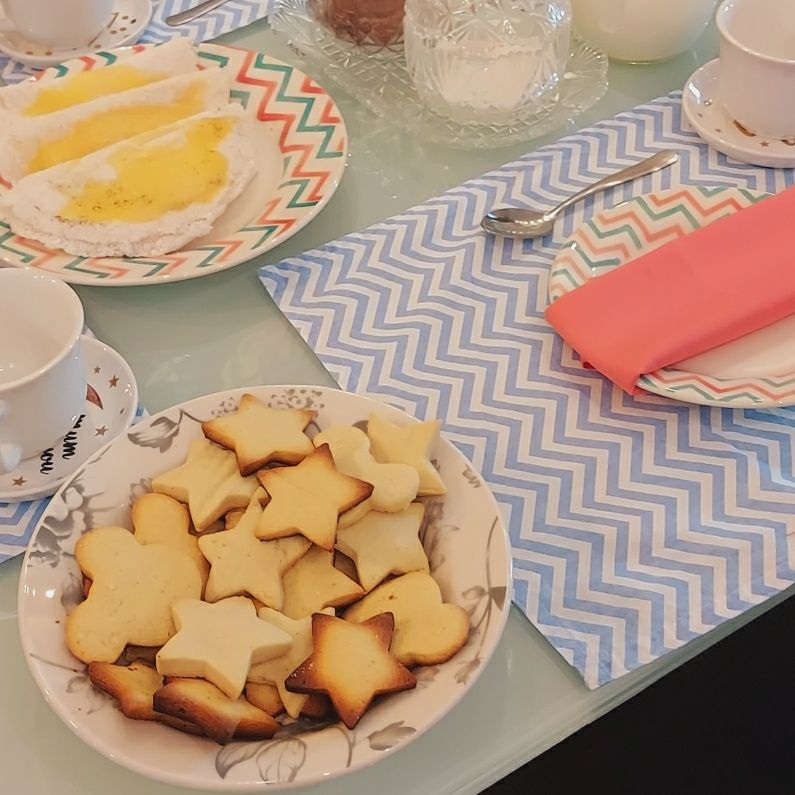 Biscoito amanteigado de baunilha