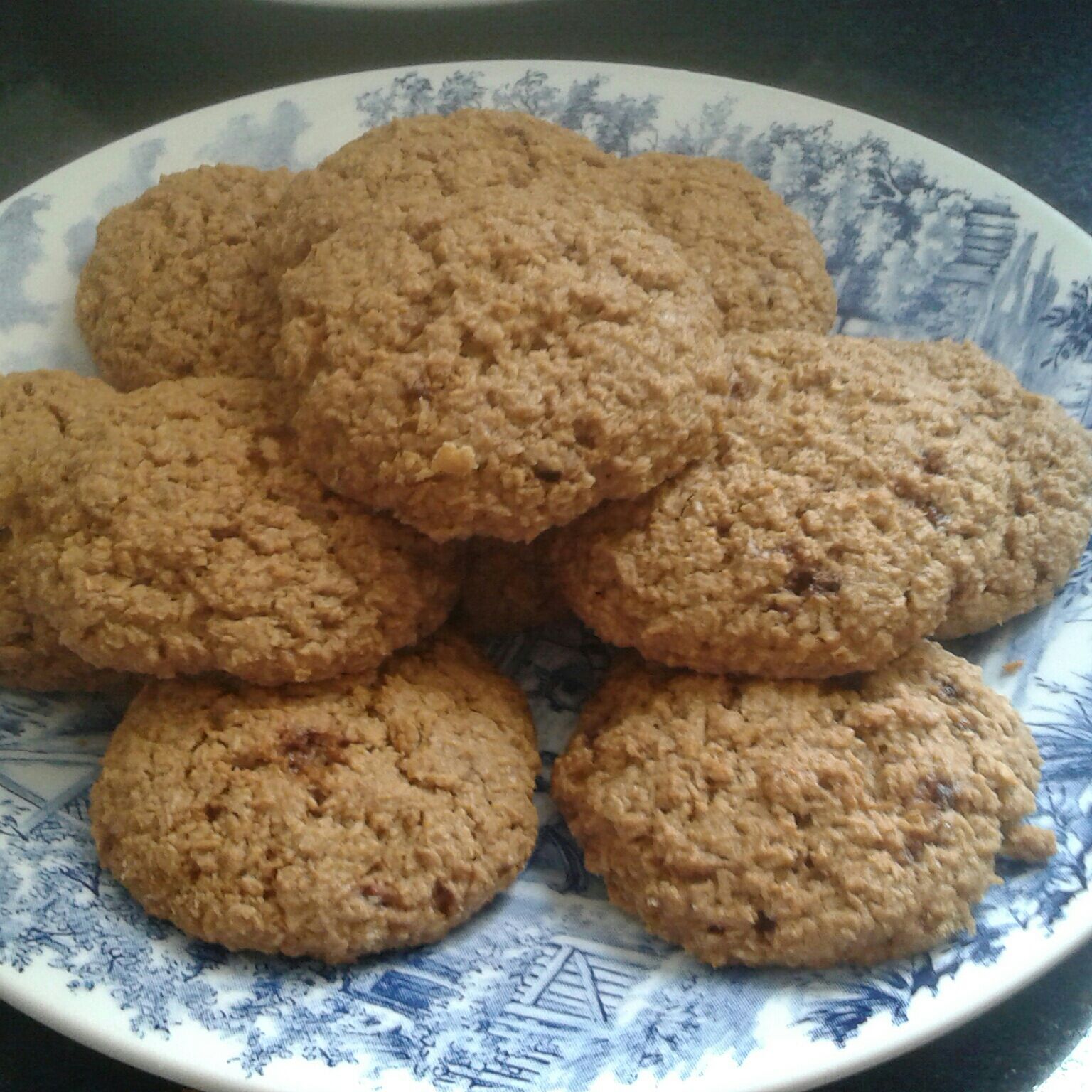 Biscoito integral de aveia com coco e baunilha