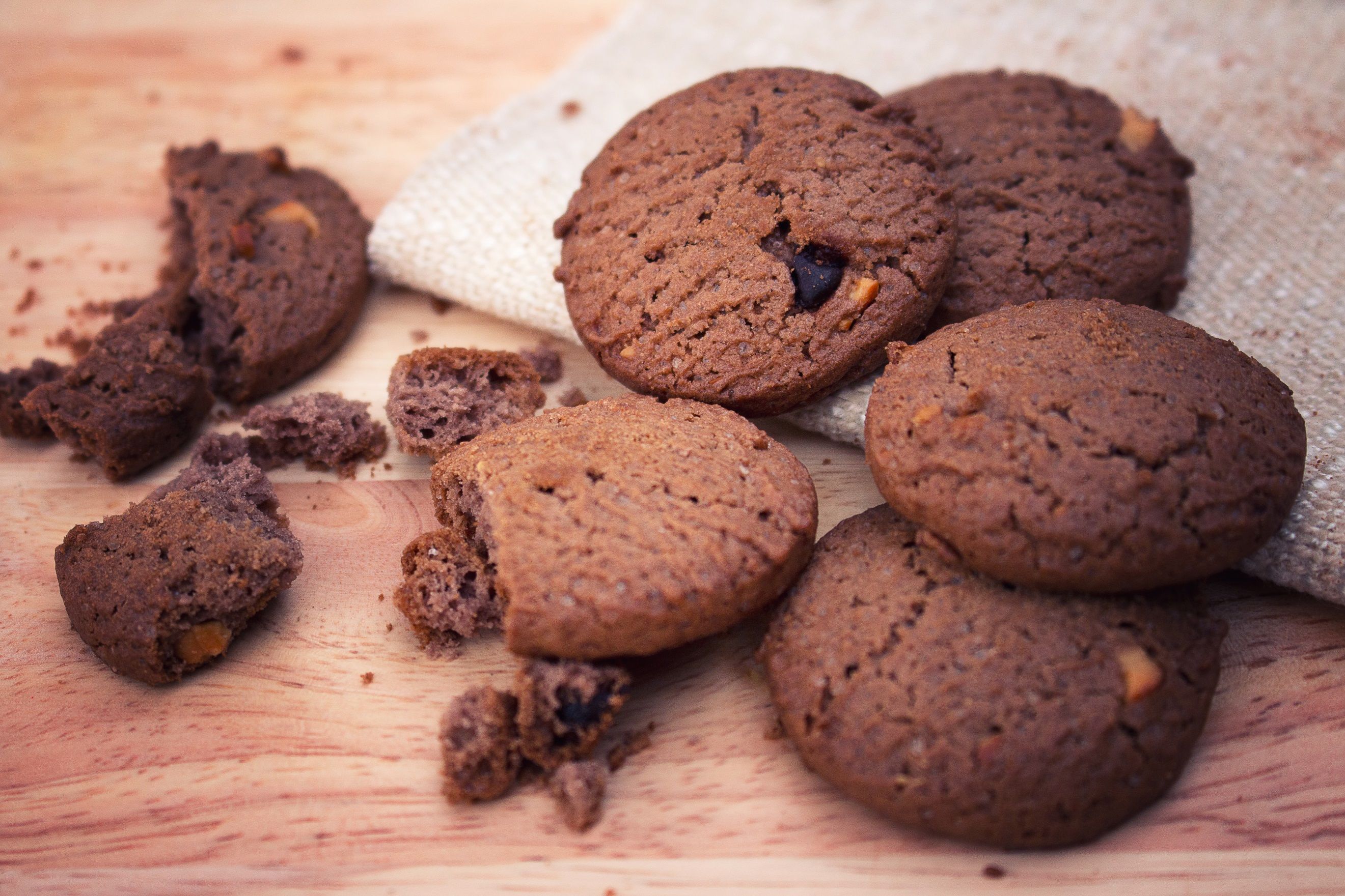 Biscoitos de aveia e chocolate