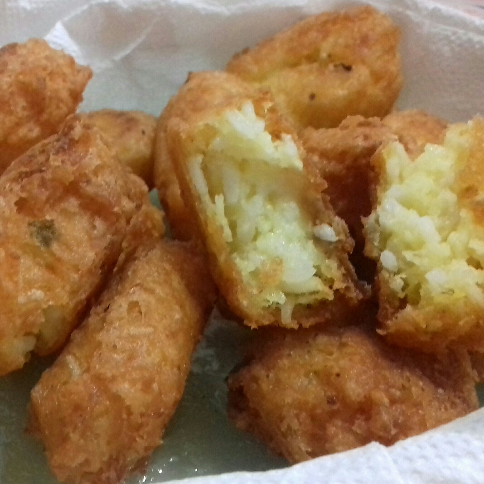 Bolinho de arroz com aipim