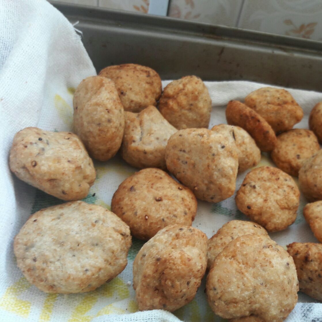 Bolinho de arroz com farinha de aveia