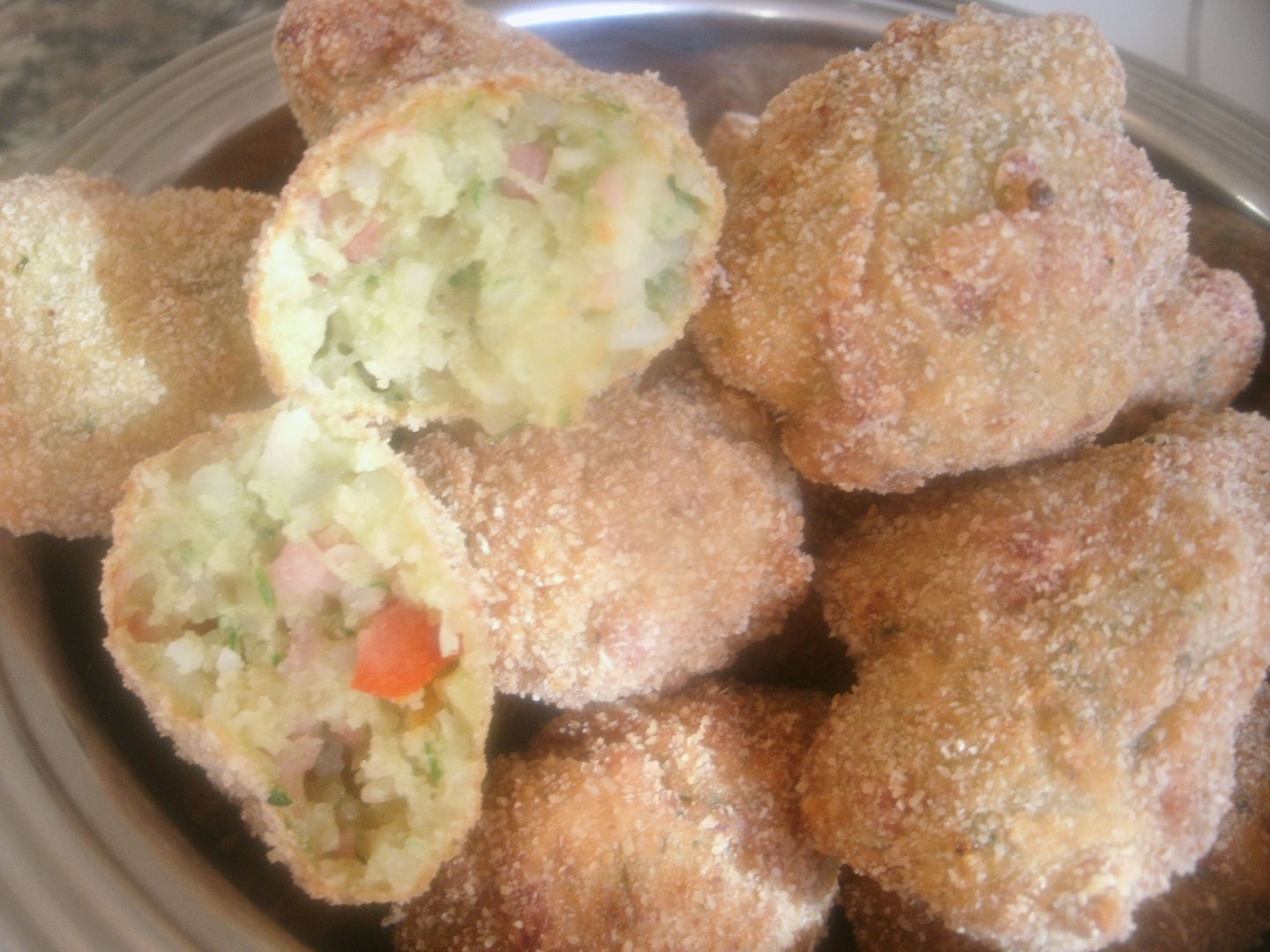 Bolinho de arroz com liguiça