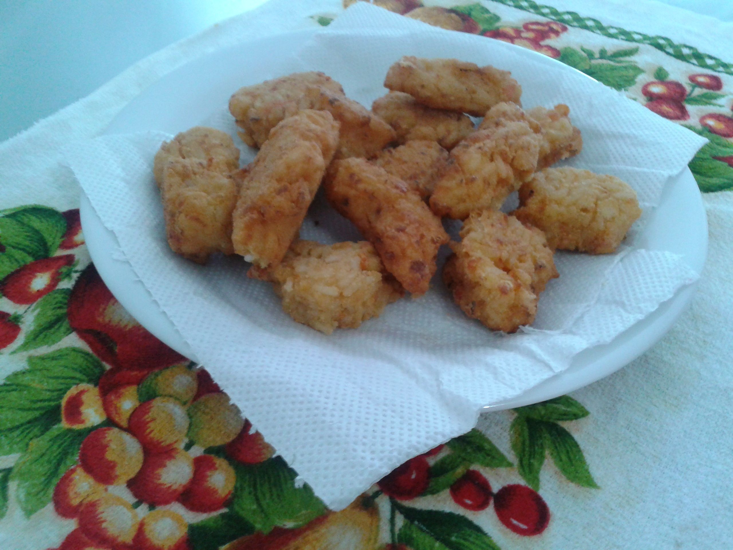 Bolinho de arroz crocante