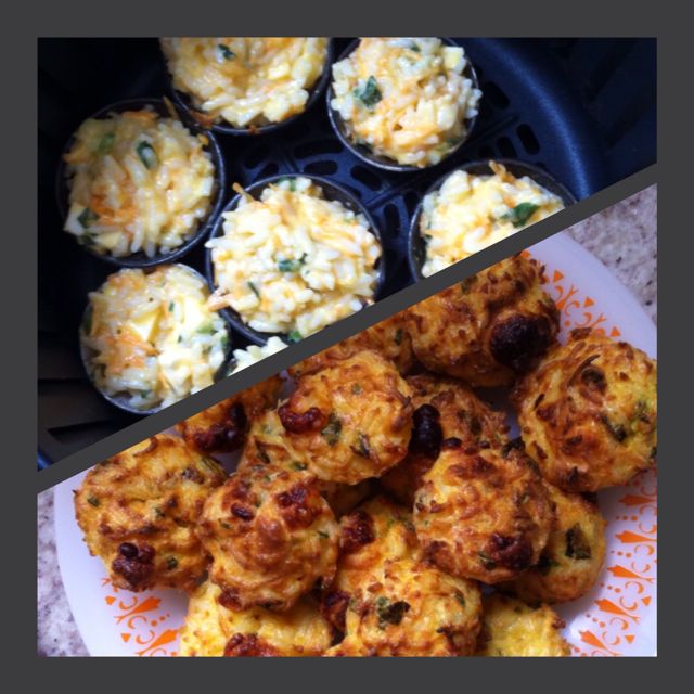 Bolinho de arroz na airfryer