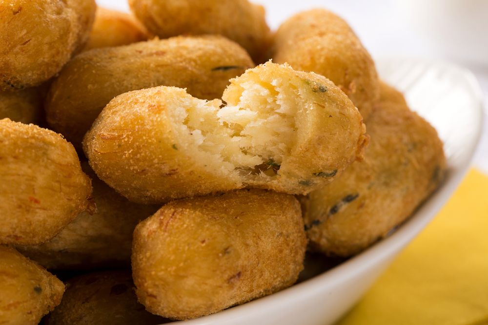 Bolinho de bacalhau saudável com aveia