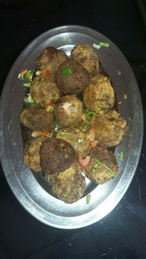 Bolinho de carne de soja com calabresa