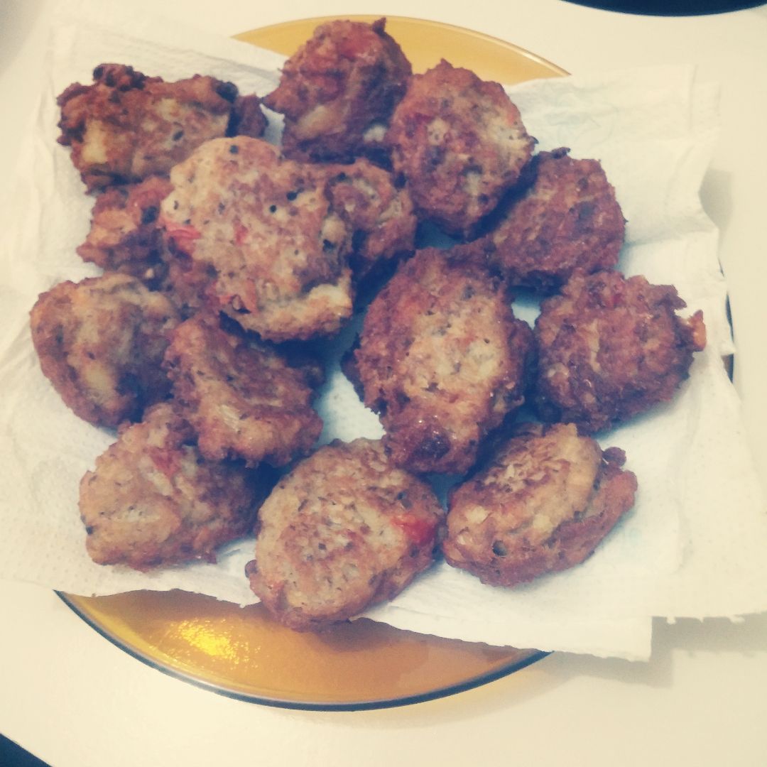 Bolinho de sardinha com batata delicioso