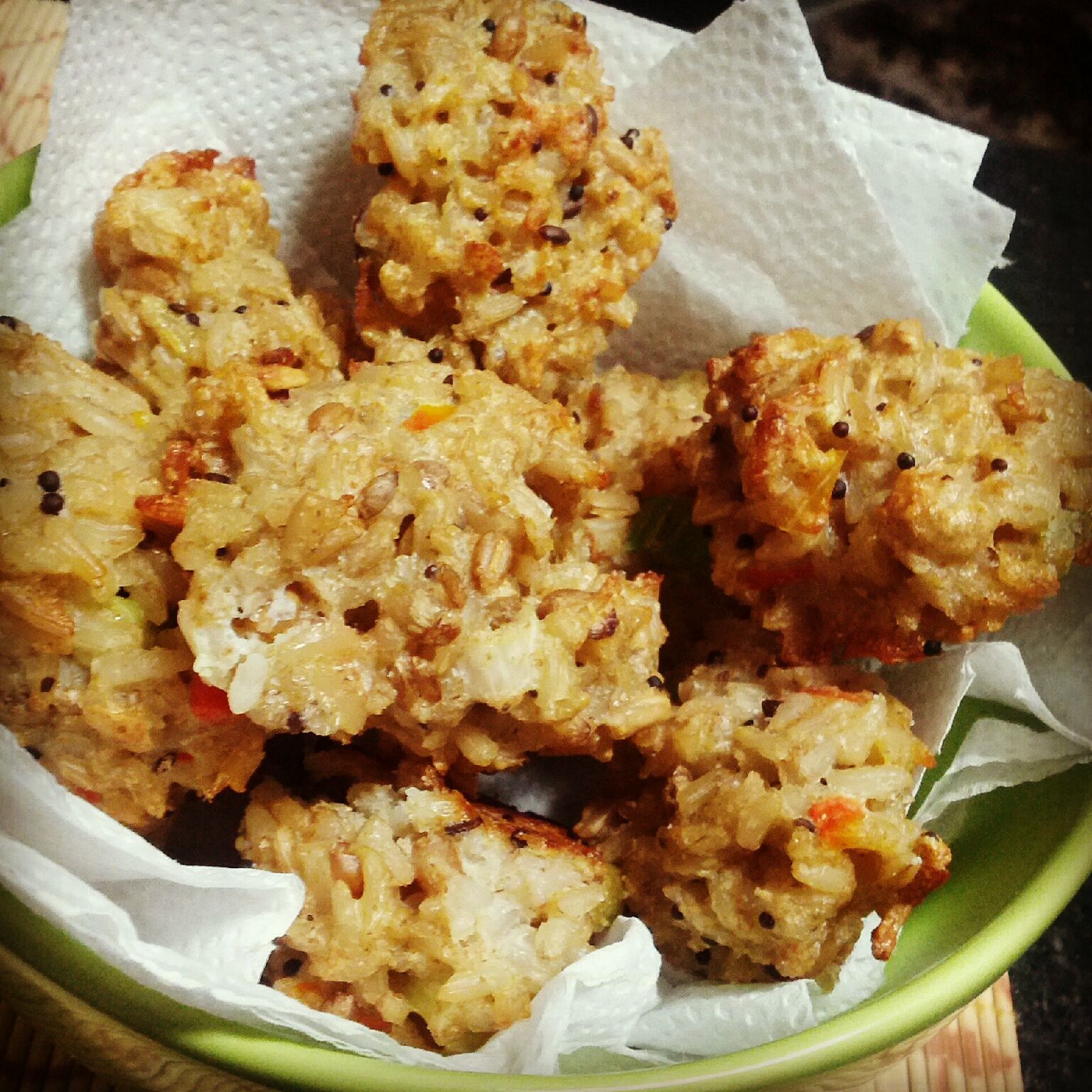 Bolinhos de arroz (integral e assado)