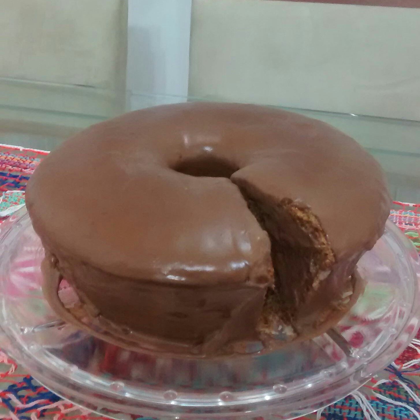 Bolo de abobrinha com coco e chocolate