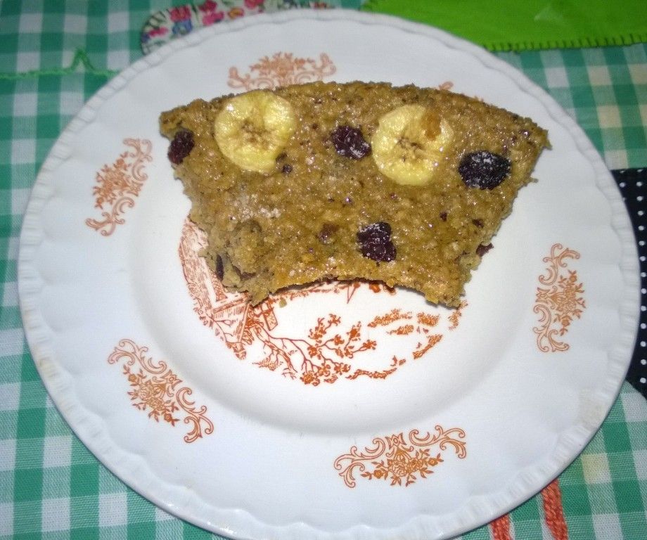 Bolo de banana com aveia/passas e nozes do Lúcio Cezar