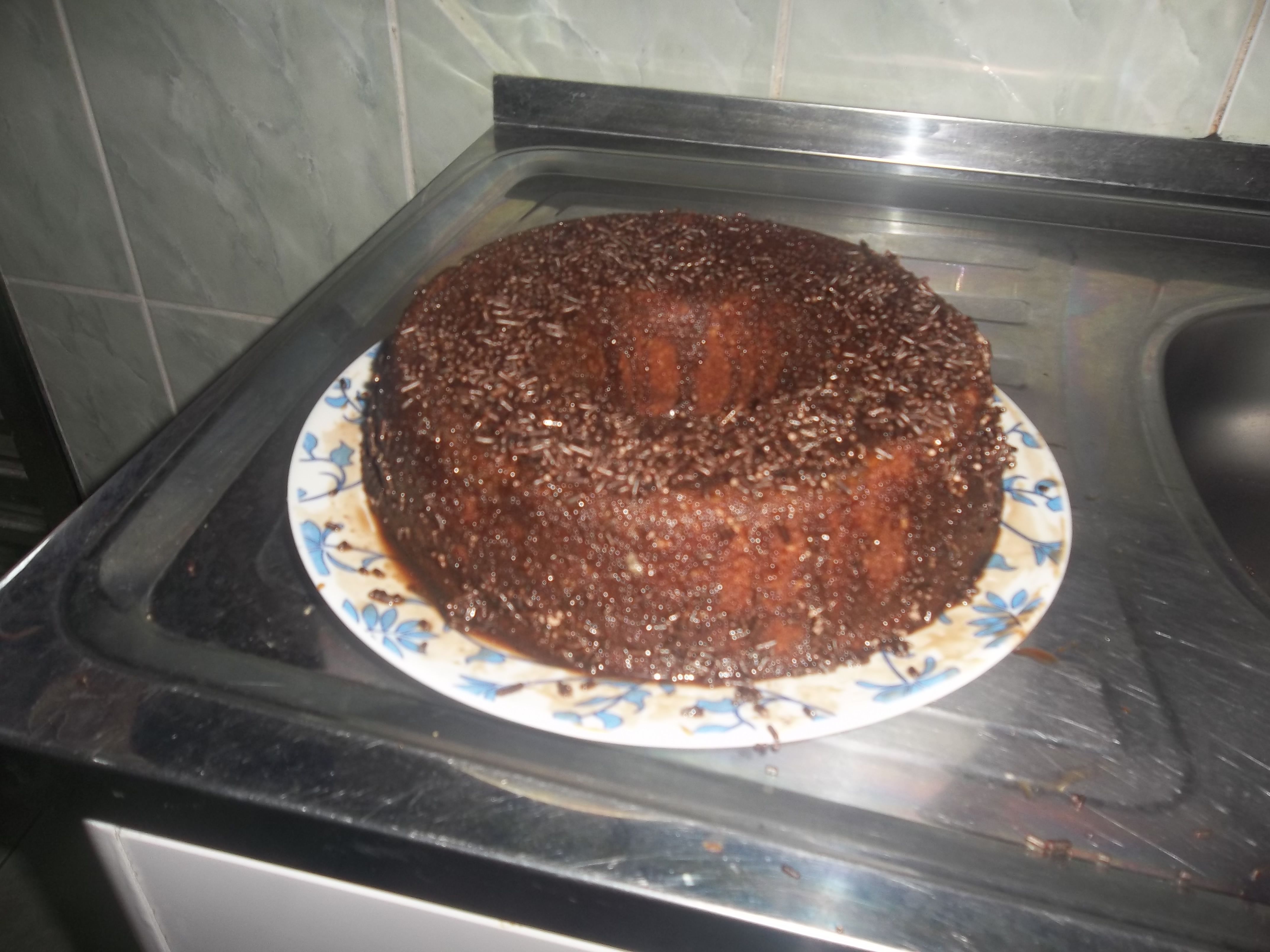 Bolo de banana com canela e vinho