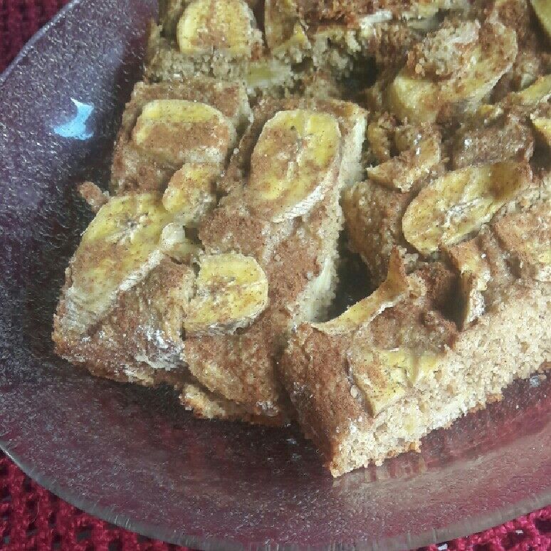 Bolo de banana com farelo de aveia