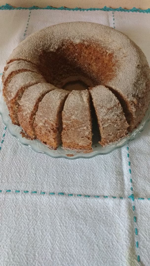 Bolo de banana com maçã