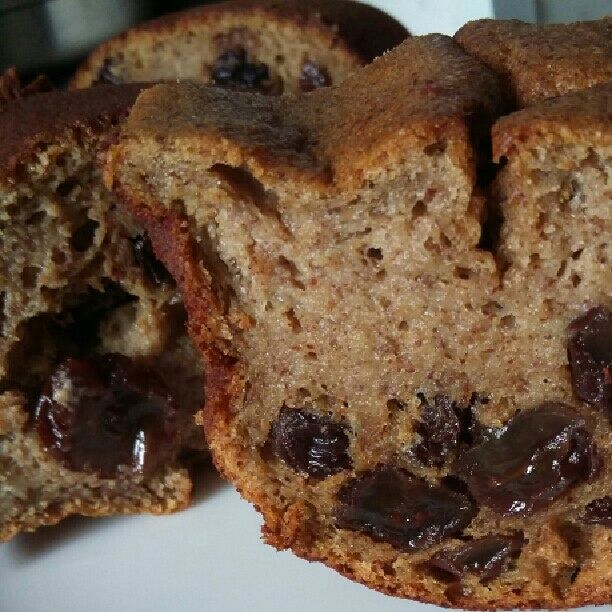 Bolo de Banana com Passas e Canela (sem açúcar)