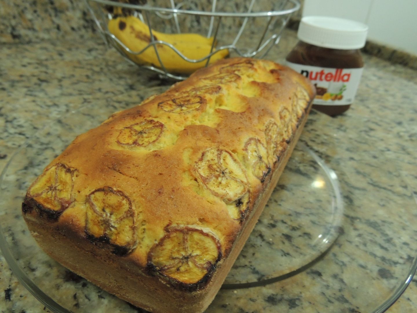 Bolo de Banana com recheio de Nutella