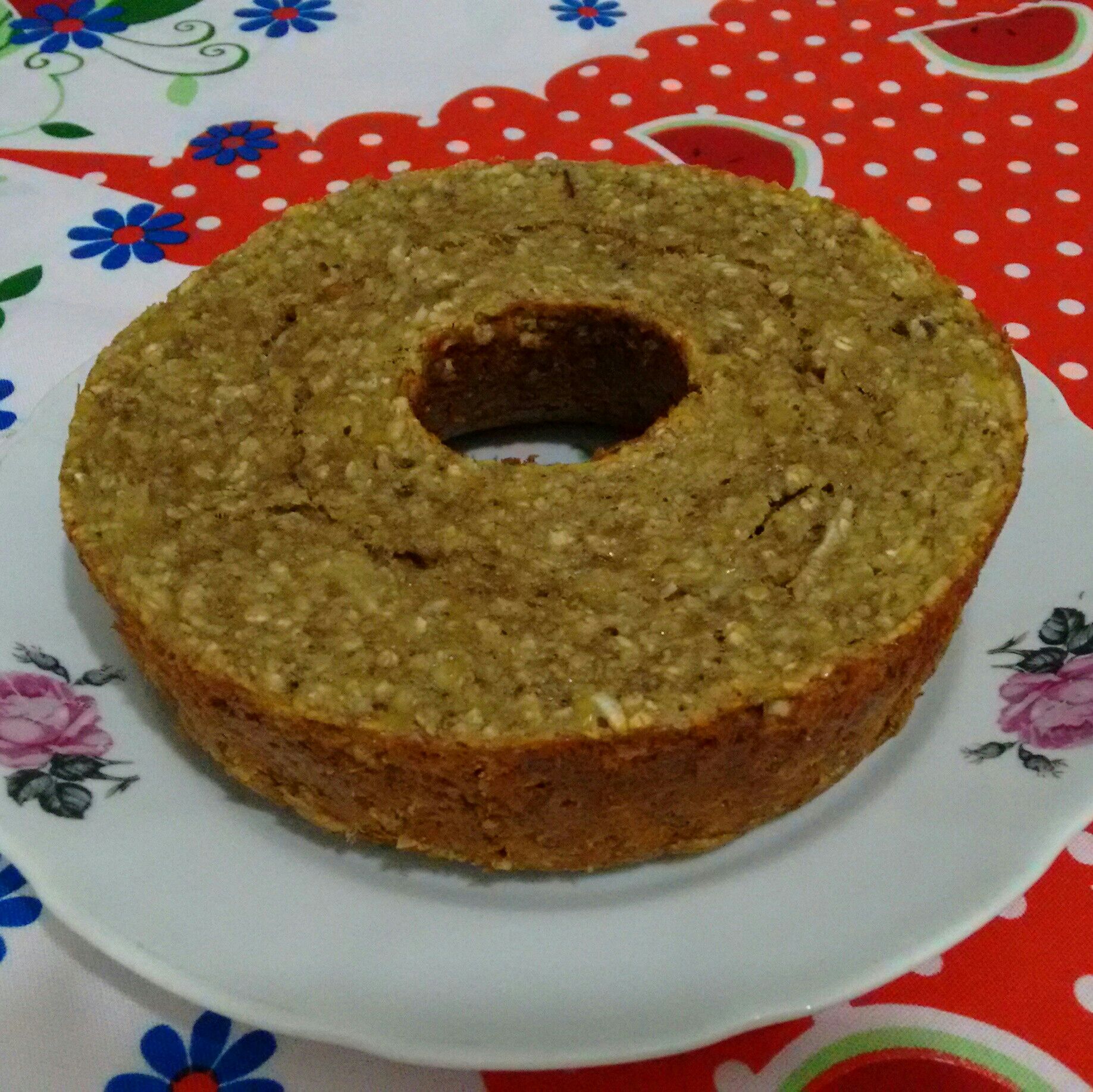 Bolo de banana e aveia, sem farinha