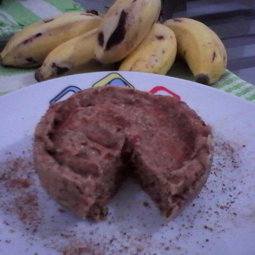 Bolo de banana e maçã de 5 minutos