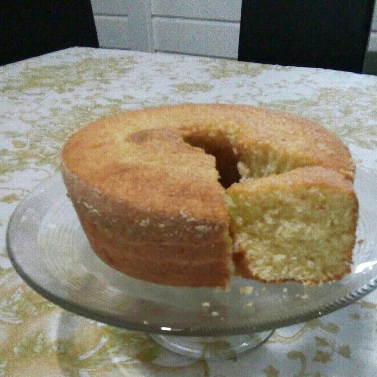 Bolo de baunilha fofinho