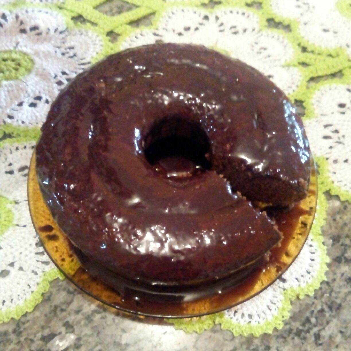 Bolo de café com chocolate simples