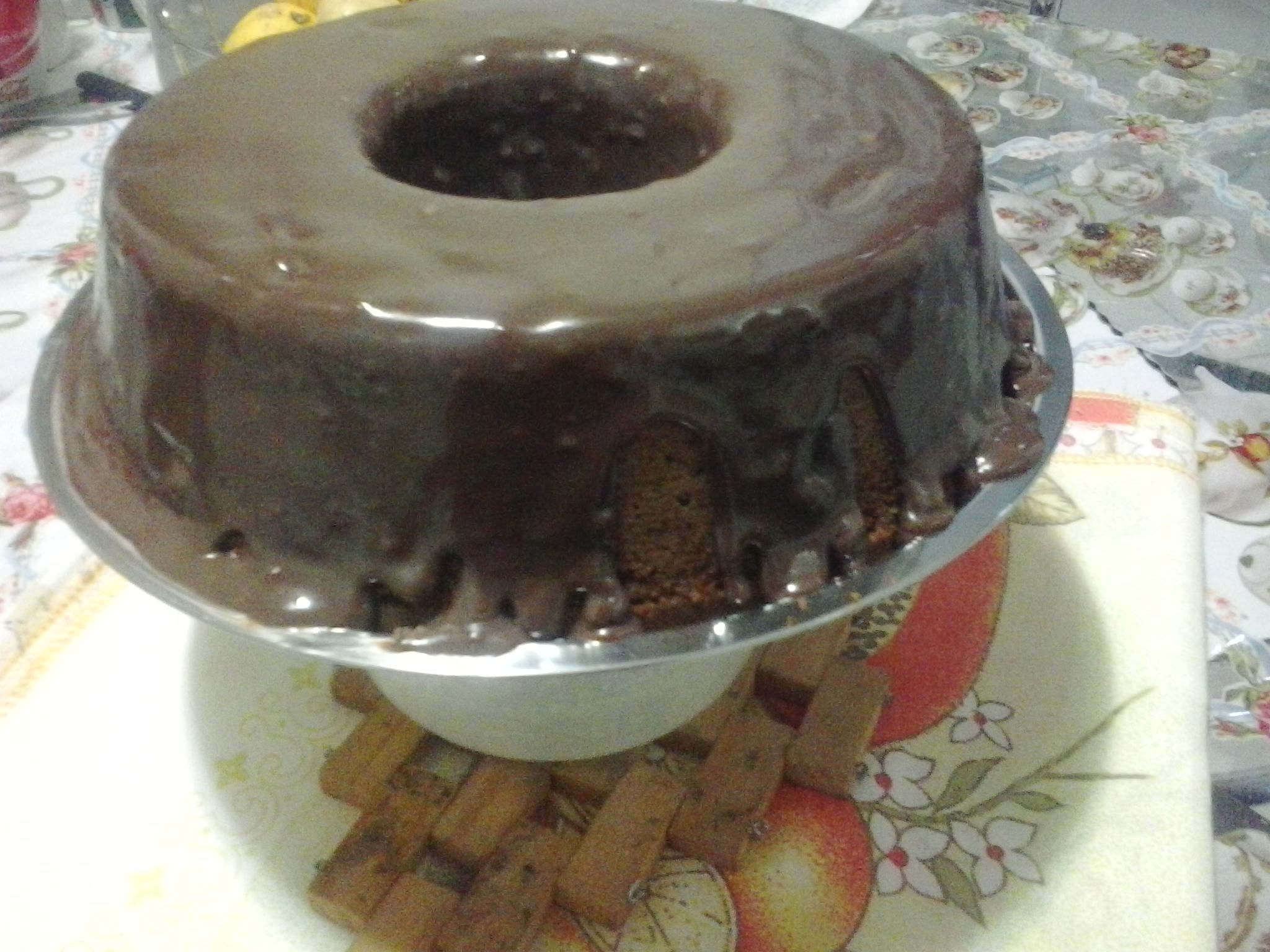 Bolo de Cenoura com brigadeiro da Celeste