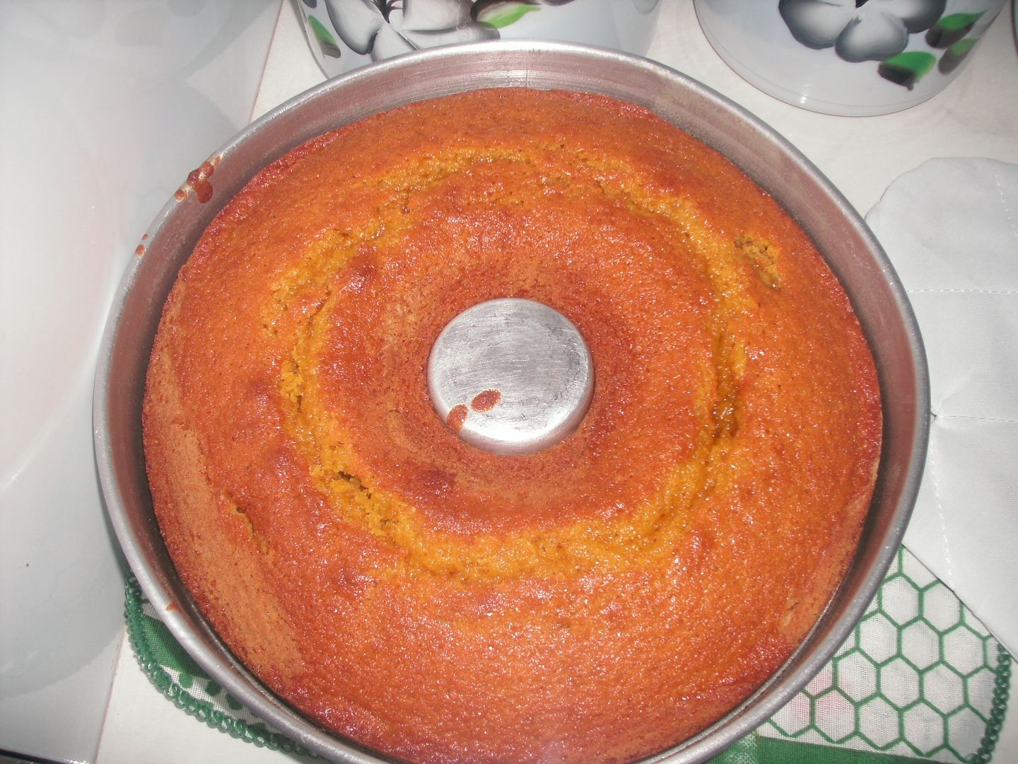 Bolo de cenoura com canela