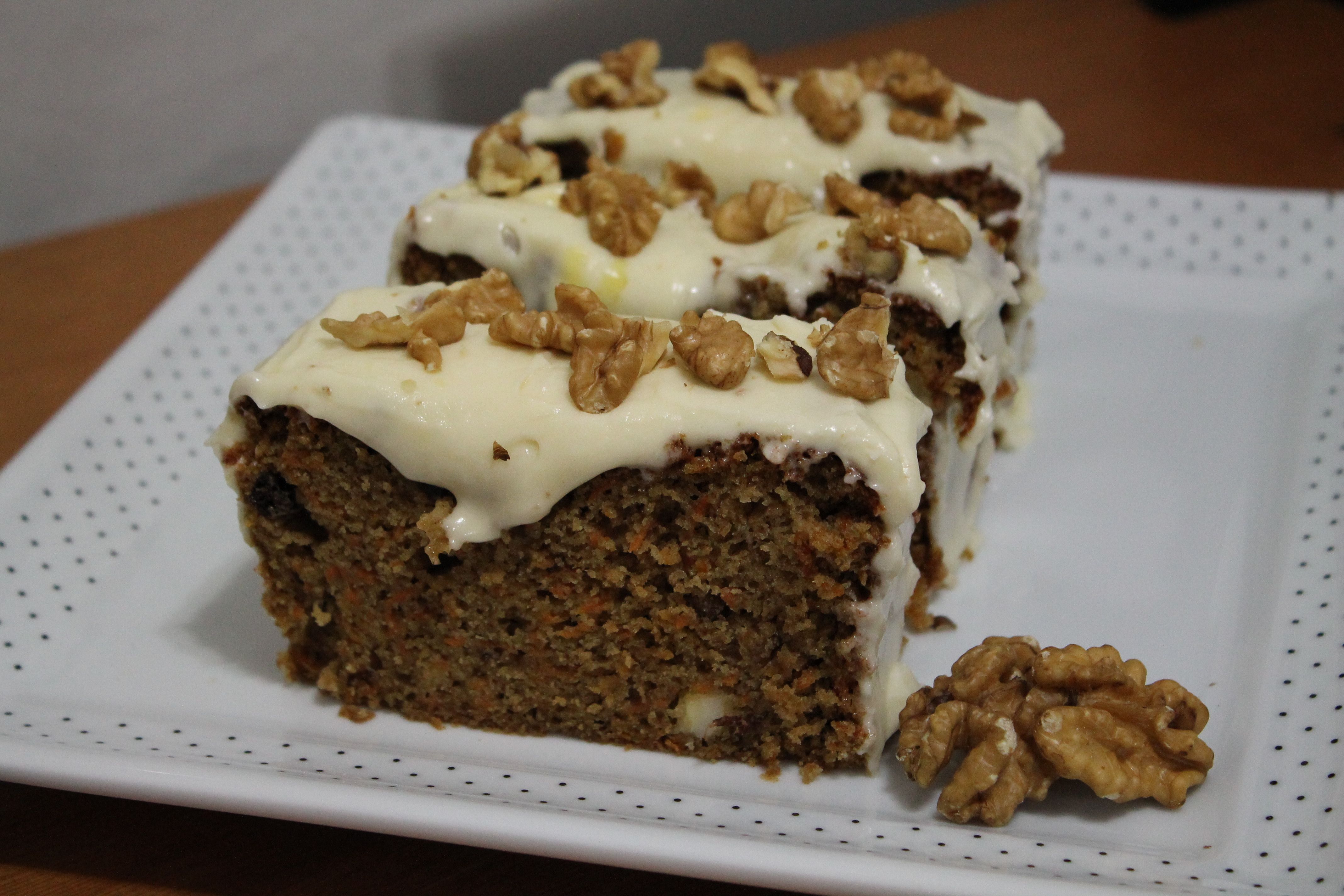 Bolo de cenoura integral (receita inglesa)