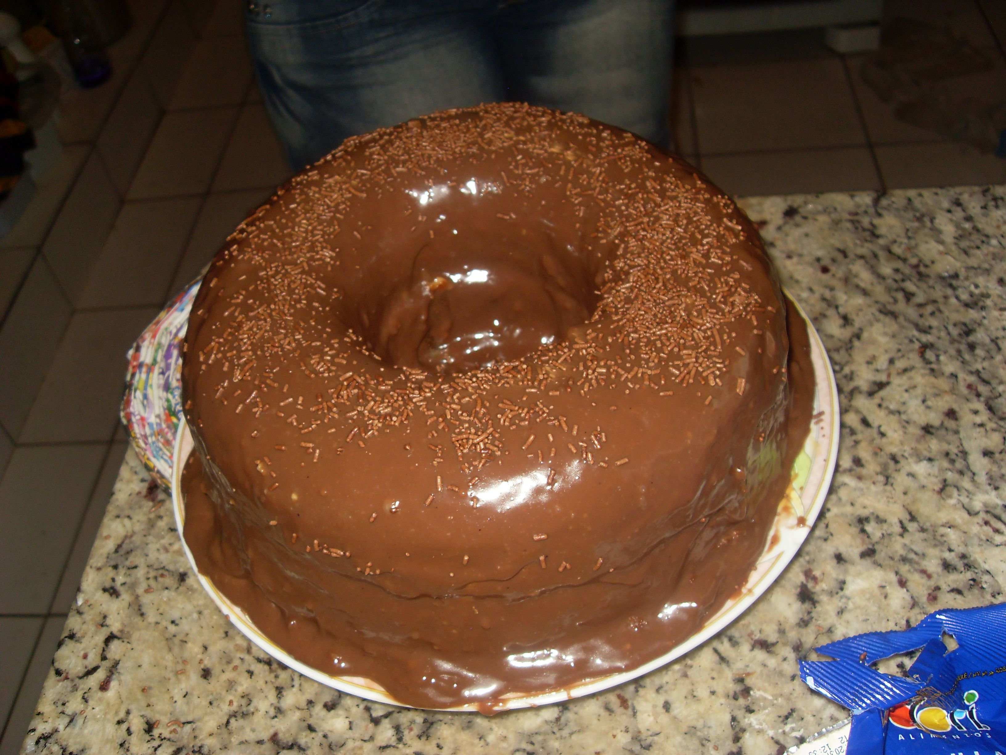 Bolo de chocolate com cachaça