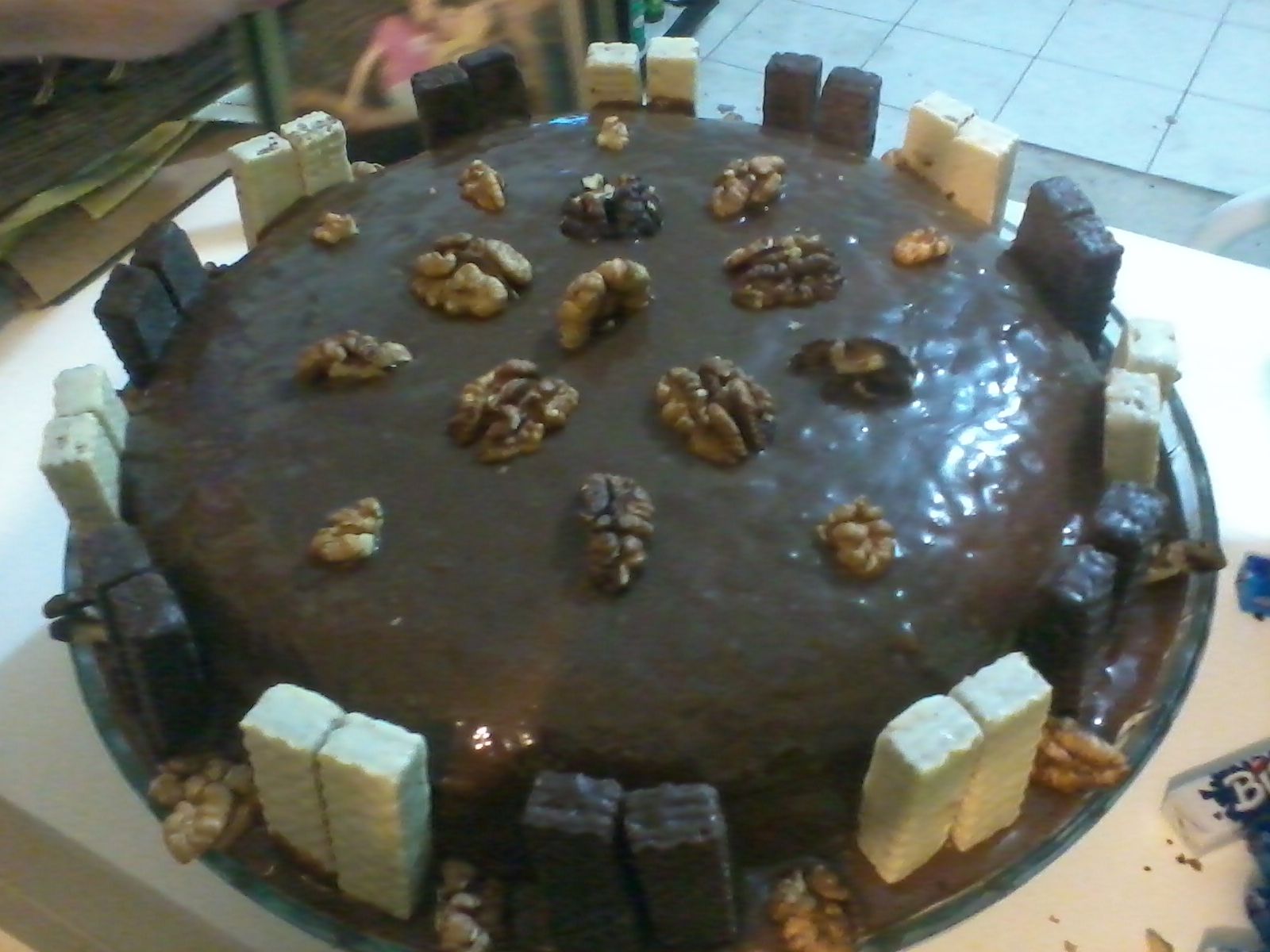 Bolo de chocolate com Nozes